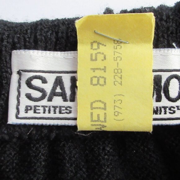 San Remo Laura Knits Women’s 3 Pc Suit Twin Set & Skirt Sz Small/Petite Black - Picture 5 of 16